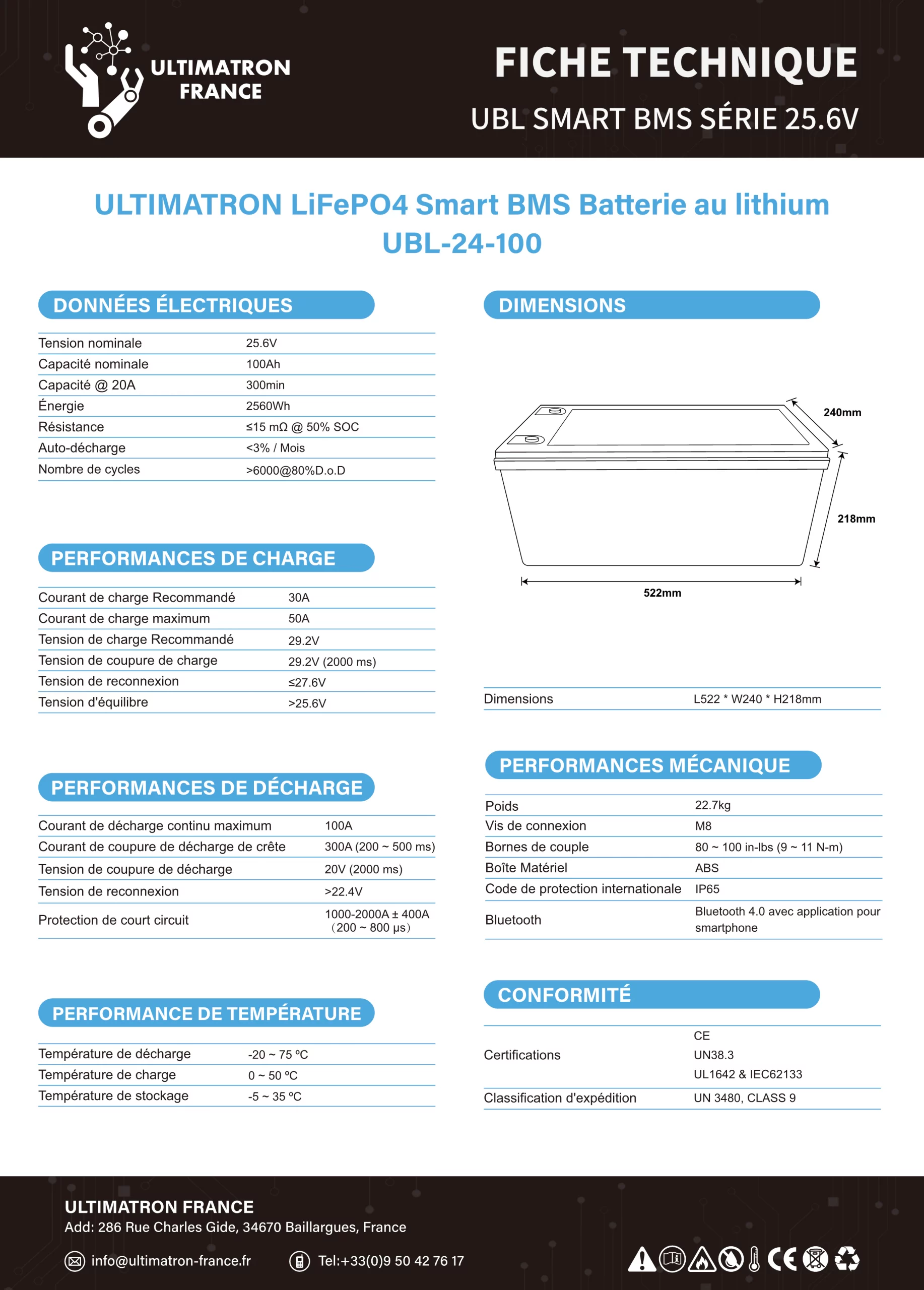 Fiche technique Ultimatron 24V100Ah-FR_2