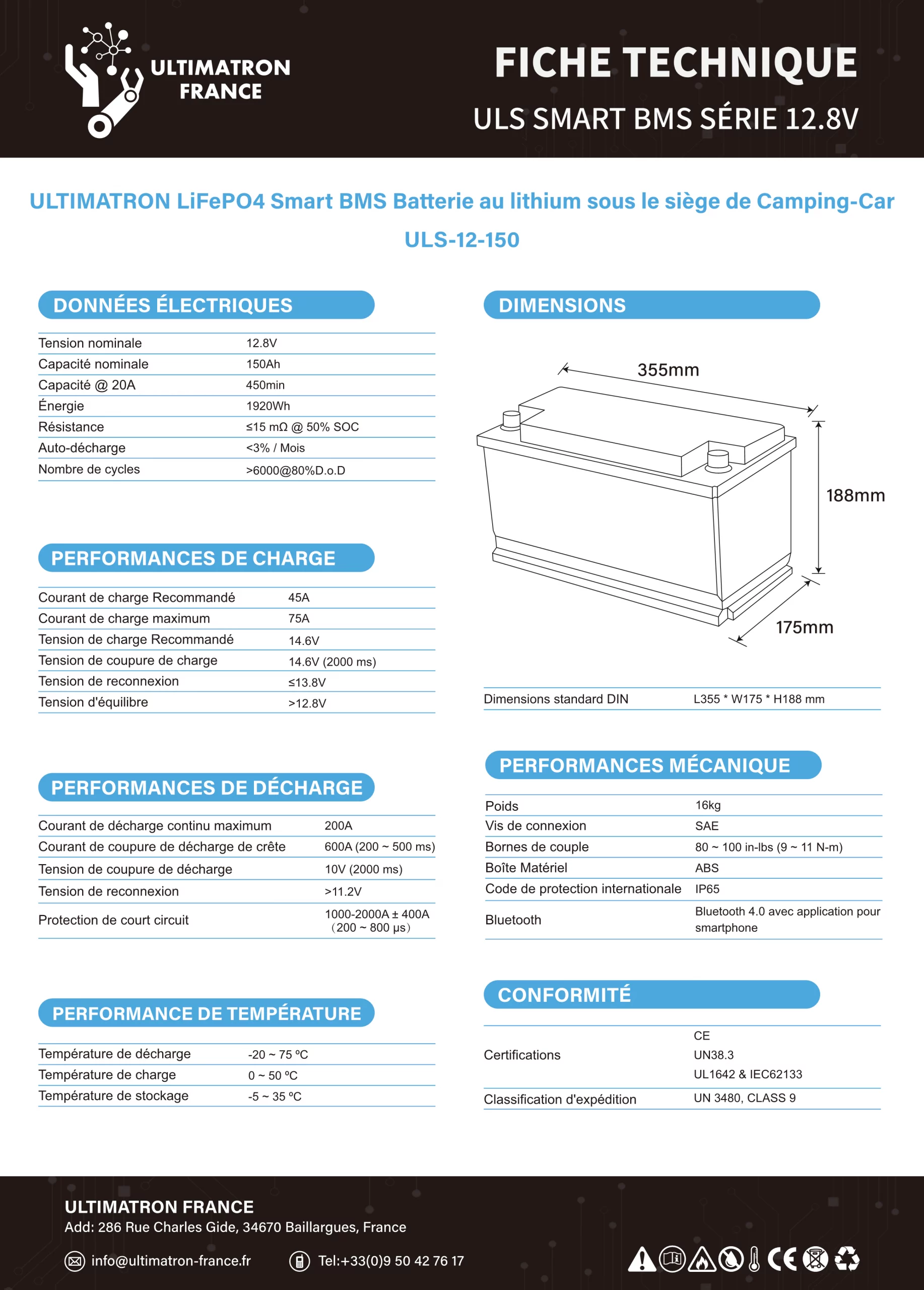 Fiche technique Ultimatron 12V150Ah sous le siège-FR_2