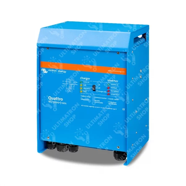 ultimatron-shop-victron-Quattro-12-3000-120-50-50-3 Convertisseur-chargeur 3000VA 12V 120-50/50 Quattro - Victron Energy
