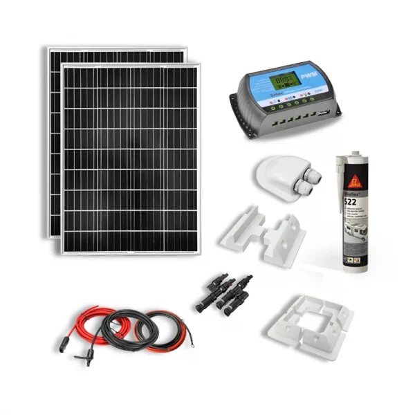 Ultimatron-shop-Kit-Solaire-200w-100w x 2-12v-Camping-Car-Caravane-Bateau