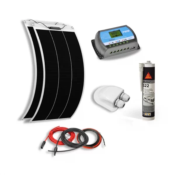 Ultimatron-shop-Kit-Solaire-230w-115W x 2-12v-Souple-Shingled-Camping-Car-Caravane-Bateau Ultimatron-shop-Kit-Solaire-230w-115W x 2-12v-Souple-Shingled-Camping-Car-Caravane-Bateau