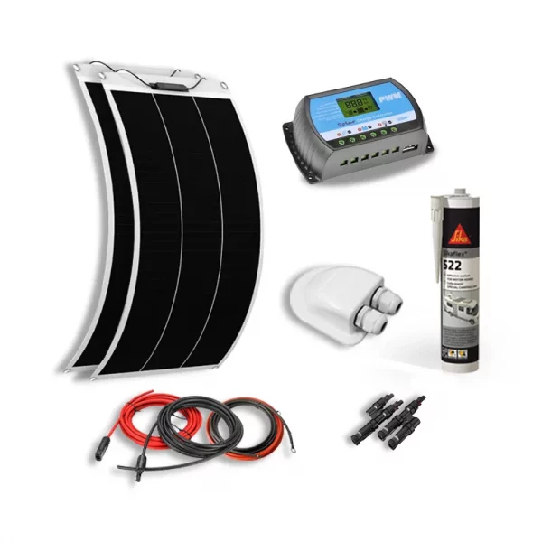 Ultimatron-shop-Kit-Solaire-230w-2 x 115W-12v-Souple-Shingled-Camping-Car-Caravane-Bateau-MPPT
