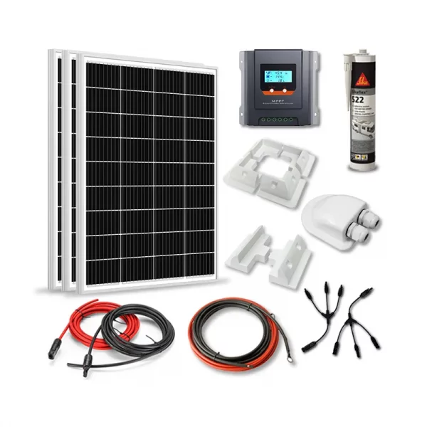 Ultimatron-shop-Kit Solaire 300w (100w x 3) 12v Camping Car-Caravane-Bateau Mppt