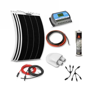 Ultimatron-shop-Kit Solaire 345w (115w x 3) 12v Souple Shingled Camping Car-Caravane-Bateau-1