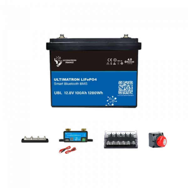 Kit Solaire Pack Protections + Batterie solaire 100Ah PRO Lithium 12V - Ultimatron