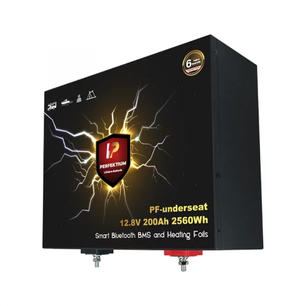 Perfectium PF SERIES Batterie Lithium LiFePO4 12.8V 200Ah Smart BMS avec Bluetooth RV batterie sous le siège avec chauffage-PF-Underseat-200Ah-H-7 Perfectium PF SERIES Batterie Lithium LiFePO4 12.8V 200Ah Smart BMS avec Bluetooth RV batterie sous le siège avec chauffage-PF-Underseat-200Ah-H-7