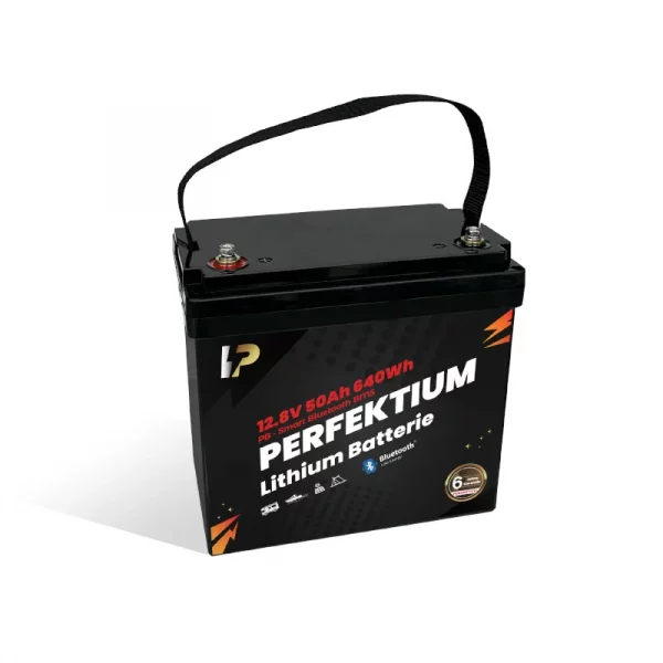 Perfektium PB SERIES Batterie au lithium LiFePO4 12,8V 50Ah Smart BMS avec Bluetooth-1