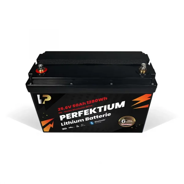 Perfektium PB SERIES Batterie au lithium LiFePO4 25,6V 50Ah Smart BMS avec Bluetooth-1