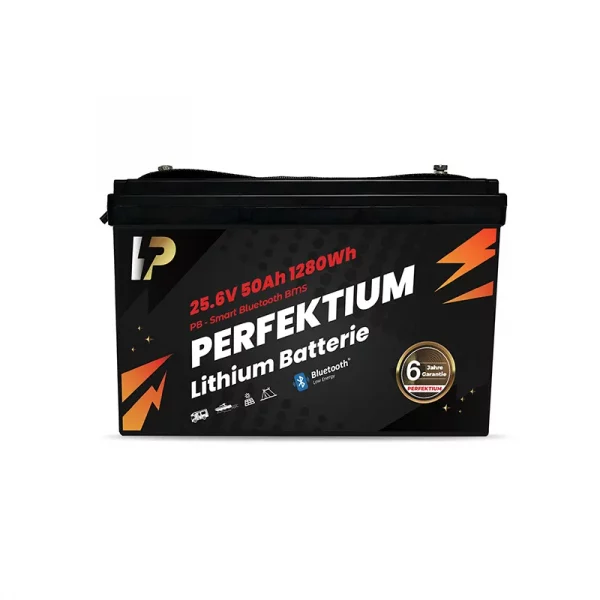 Perfektium PB SERIES Batterie au lithium LiFePO4 25,6V 50Ah Smart BMS avec Bluetooth-2