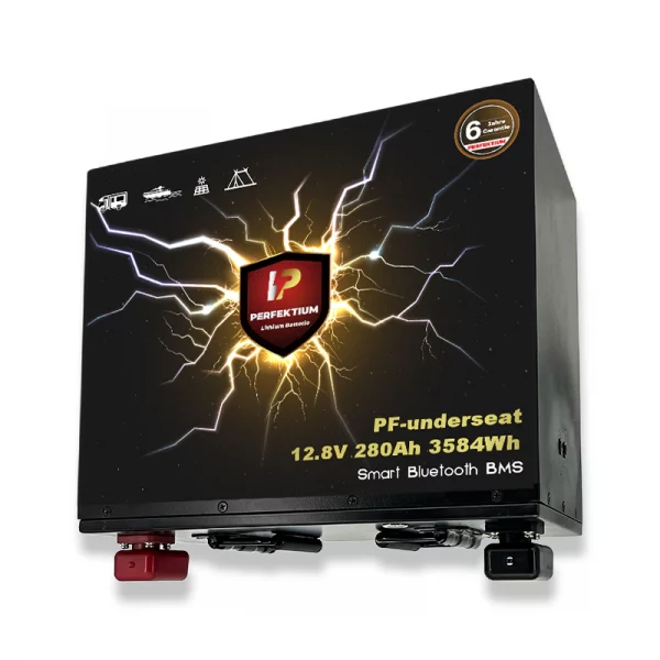 Perfektium PF SERIES Batterie Lithium LiFePO4 12.8V 280Ah Smart BMS avec Bluetooth RV Batterie sous le siège-PF-Underseat-280Ah-2