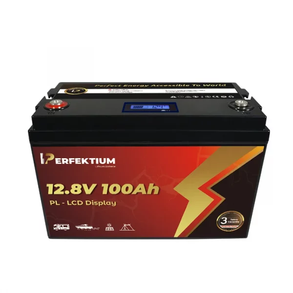 Perfektium PL SERIES Batterie au lithium LiFePO4 12,8 V 100 Ah BMS intelligent-1