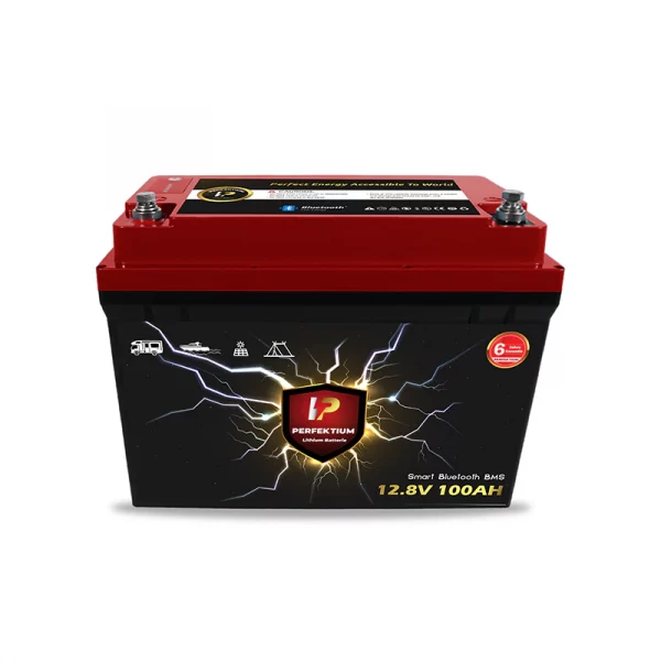 Perfektium PF SERIES Batterie Lithium LiFePO4 12.8V 100Ah Smart BMS Bluetooth avec chauffage