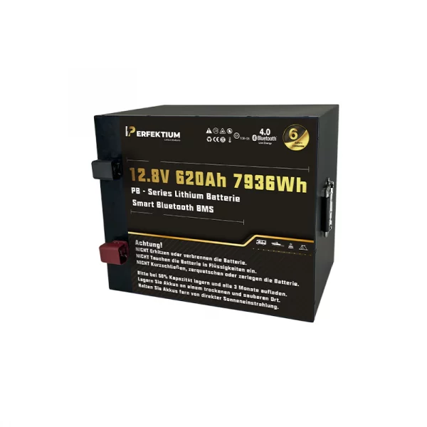 Perfektium PB SERIES Batterie au lithium LiFePO4 12,8V 620Ah Smart BMS avec Bluetooth-5 Perfektium PB SERIES Batterie au lithium LiFePO4 12,8V 620Ah Smart BMS avec Bluetooth-5